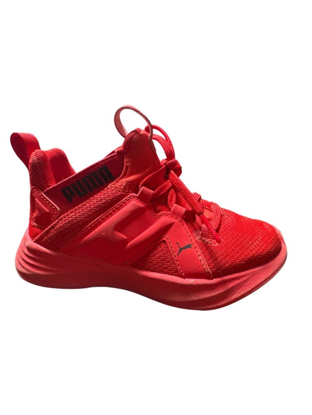 Red Lace Up Sneakers Toddler Size 11 Mesh Athletic Running Sporty Trendy Branded